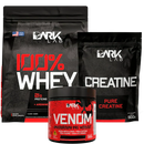 Creatina Pura Refil 500g + Whey 100% 900g Refil + Venom Pré Workout 300g Dark Lab